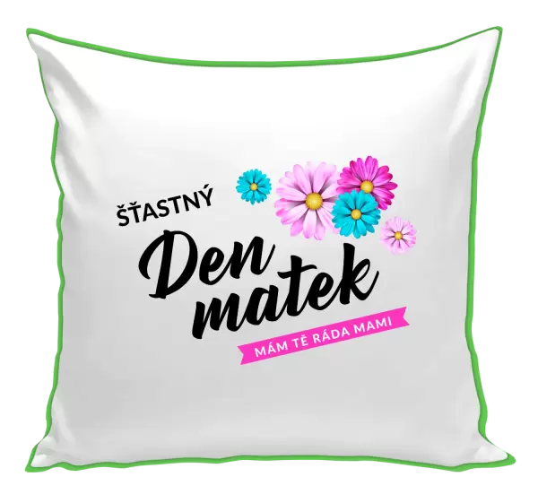 Polštář Šťastný den matek - květiny