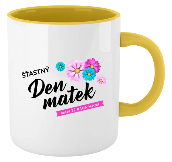 Hrnek Šťastný den matek - květiny