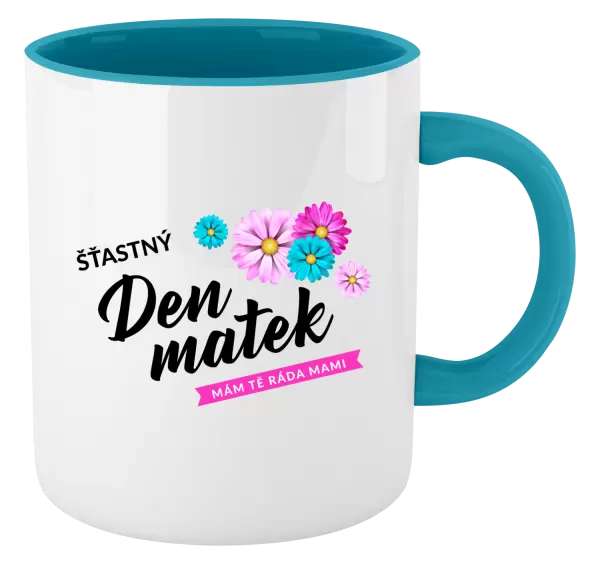 Hrnek Šťastný den matek - květiny