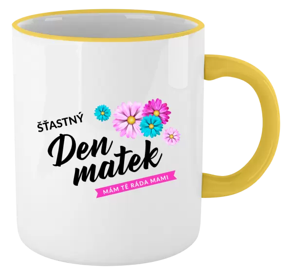 Hrnek Šťastný den matek - květiny