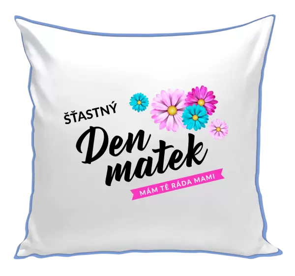Polštář Šťastný den matek - květiny