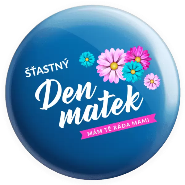 Placka Šťastný den matek - květiny