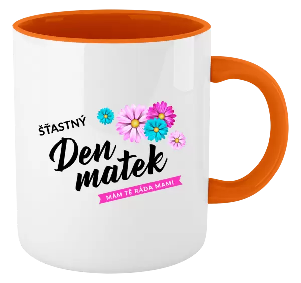 Hrnek Šťastný den matek - květiny