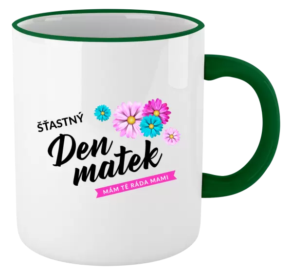 Hrnek Šťastný den matek - květiny