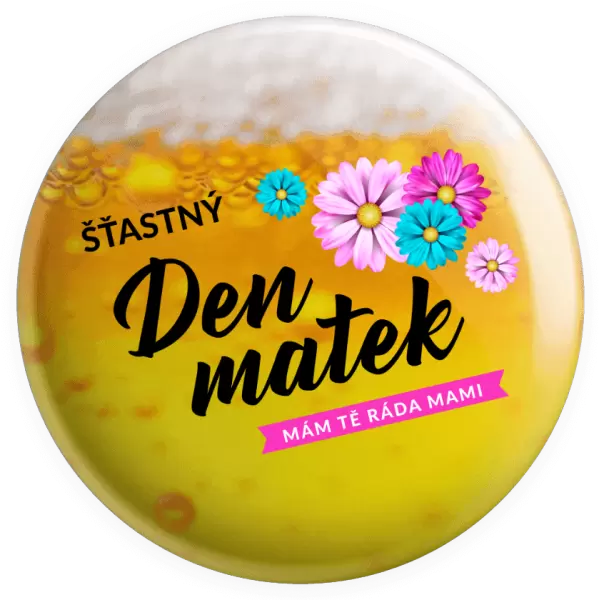 Placka Šťastný den matek - květiny