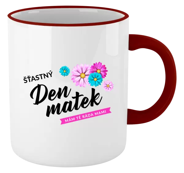 Hrnek Šťastný den matek - květiny