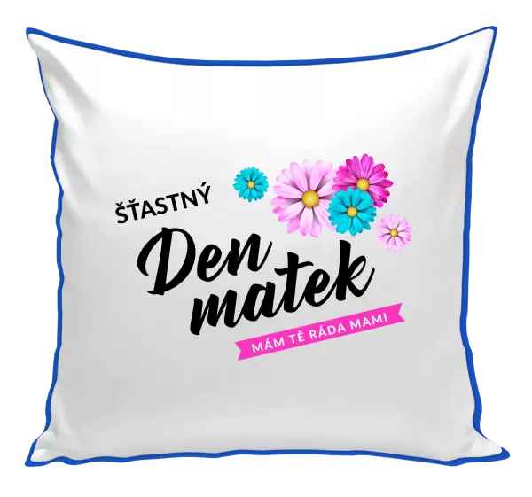 Polštář Šťastný den matek - květiny