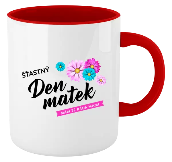 Hrnek Šťastný den matek - květiny