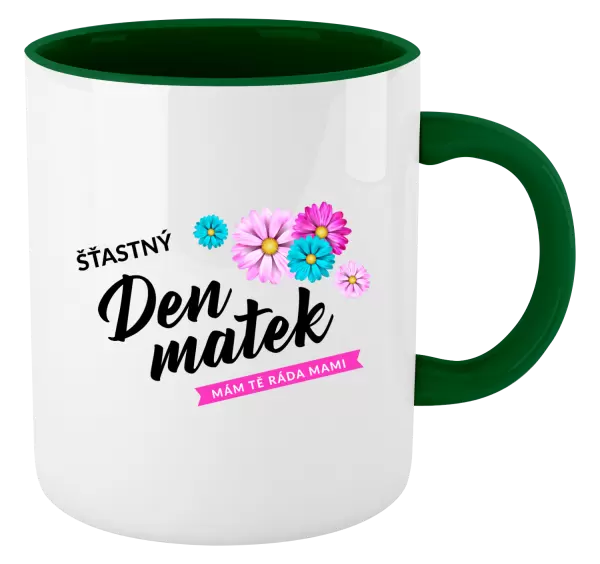 Hrnek Šťastný den matek - květiny