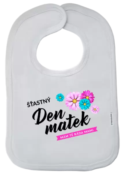 Dětský bryndák Šťastný den matek - květiny