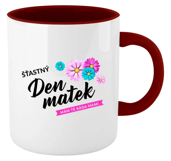 Hrnek Šťastný den matek - květiny