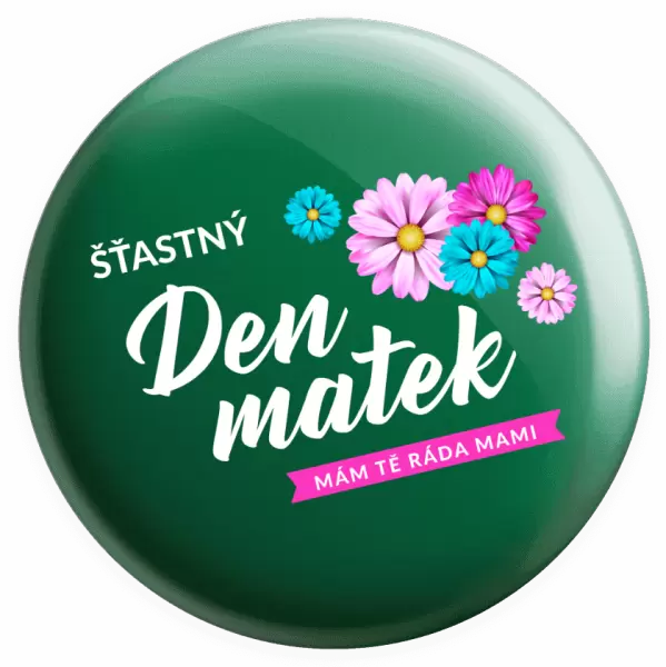 Placka Šťastný den matek - květiny