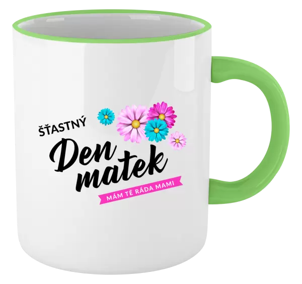 Hrnek Šťastný den matek - květiny