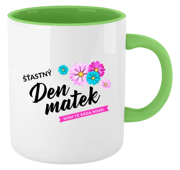 Hrnek Šťastný den matek - květiny