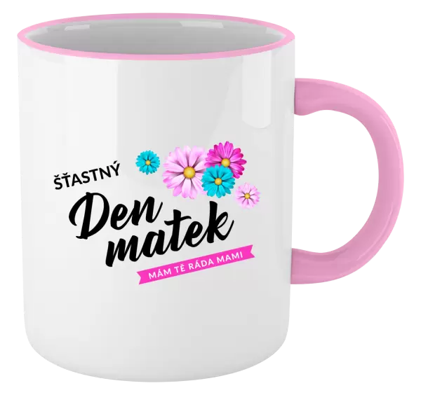 Hrnek Šťastný den matek - květiny