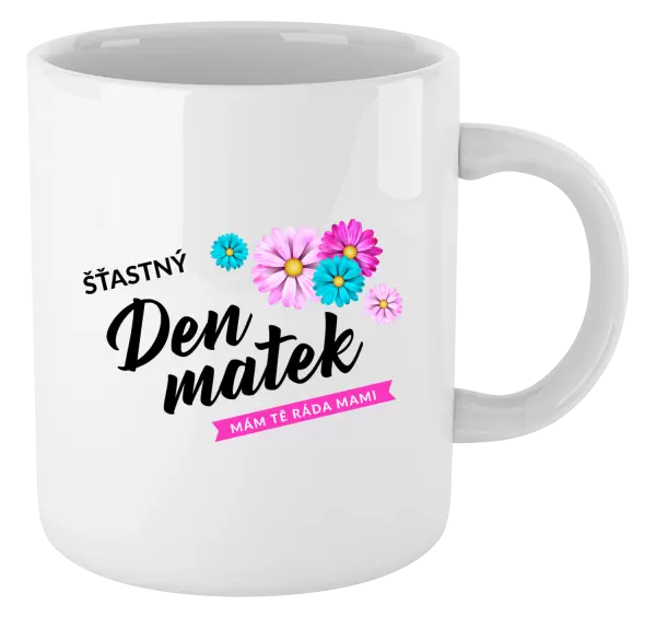 Hrnek Šťastný den matek - květiny