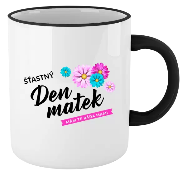 Hrnek Šťastný den matek - květiny