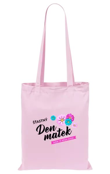 Látková taška Šťastný den matek - květiny