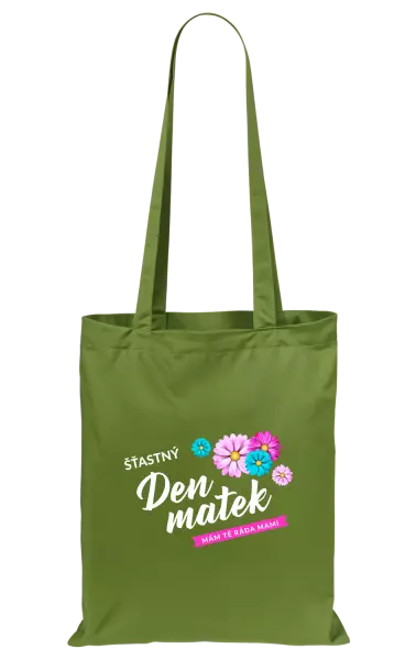 Látková taška Šťastný den matek - květiny