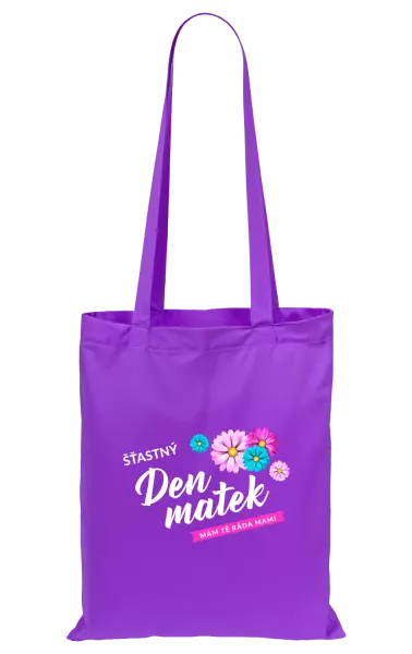 Látková taška Šťastný den matek - květiny