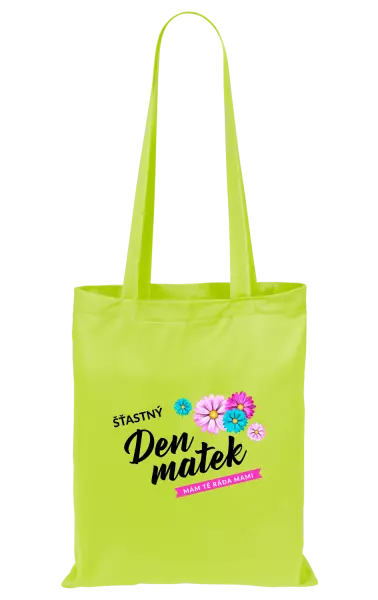 Látková taška Šťastný den matek - květiny