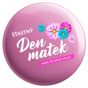 Placka Šťastný den matek - květiny
