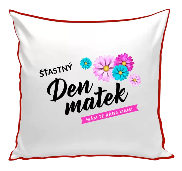 Polštář Šťastný den matek - květiny