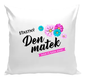 Polštář Šťastný den matek - květiny
