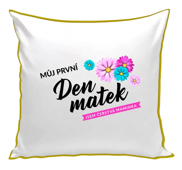 Polštář Můj první den matek - květiny