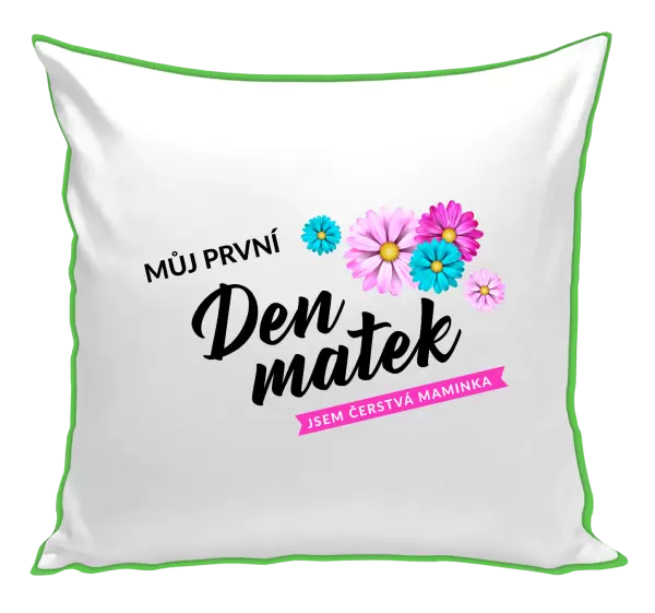 Polštář Můj první den matek - květiny