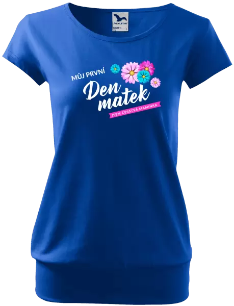 Dámské tričko Můj první den matek - květiny