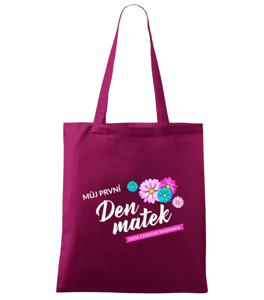 Látková taška Můj první den matek - květiny