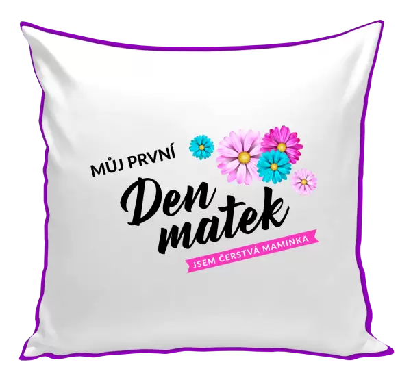 Polštář Můj první den matek - květiny