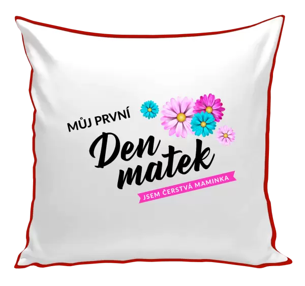 Polštář Můj první den matek - květiny