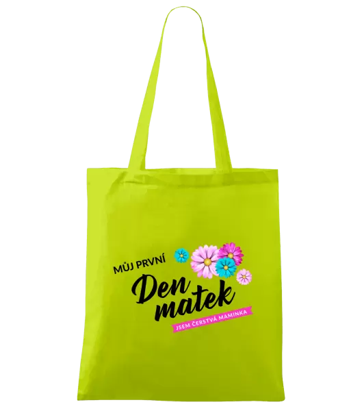 Látková taška Můj první den matek - květiny