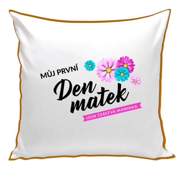 Polštář Můj první den matek - květiny