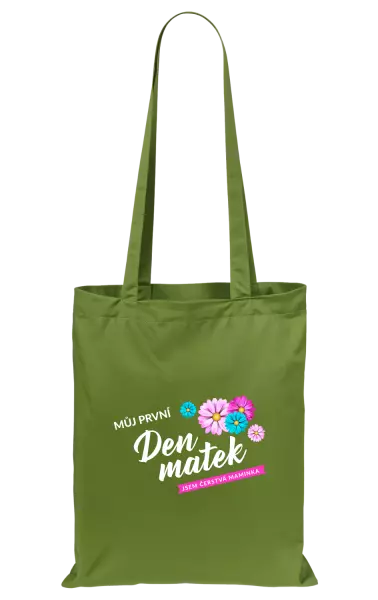 Látková taška Můj první den matek - květiny