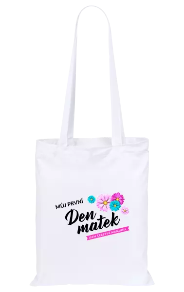Látková taška Můj první den matek - květiny