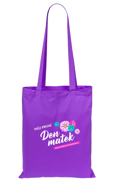Látková taška Můj první den matek - květiny