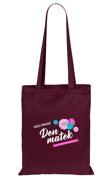 Látková taška Můj první den matek - květiny