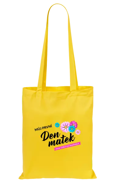Látková taška Můj první den matek - květiny