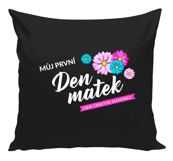 Polštář Můj první den matek - květiny