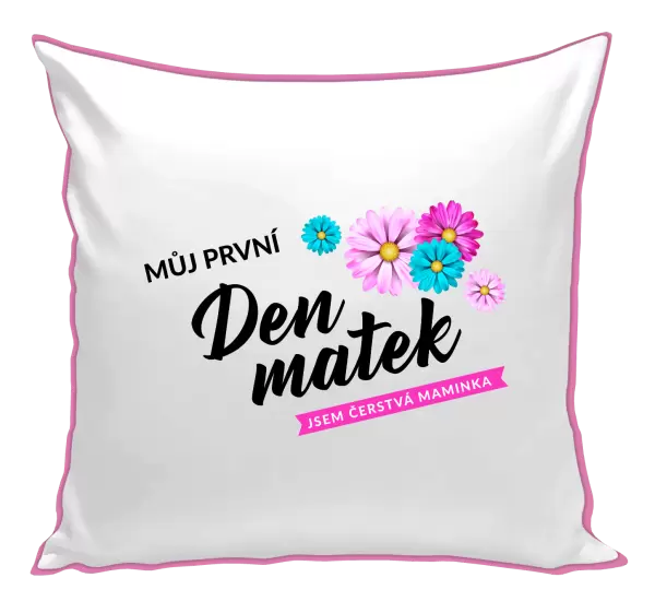 Polštář Můj první den matek - květiny