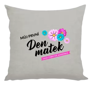 Polštář Můj první den matek - květiny