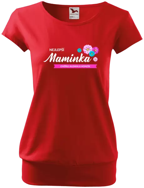 Dámské tričko Nejlepší maminka se jmény dětí