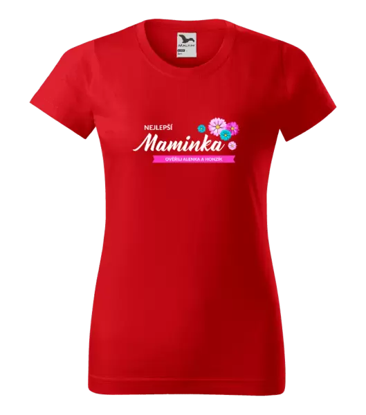 Dámské tričko Nejlepší maminka se jmény dětí