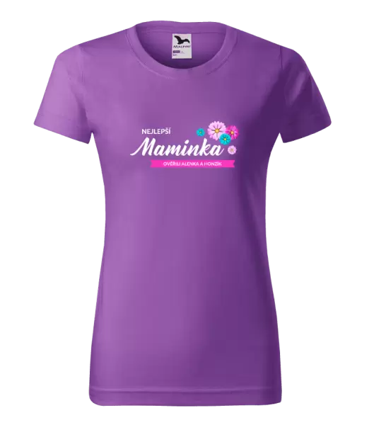 Dámské tričko Nejlepší maminka se jmény dětí
