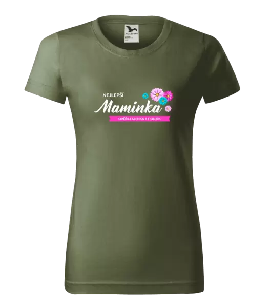 Dámské tričko Nejlepší maminka se jmény dětí