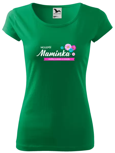 Dámské tričko Nejlepší maminka se jmény dětí