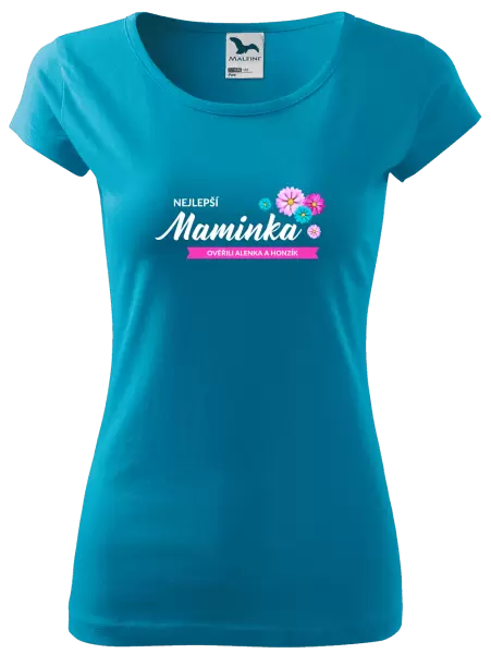 Dámské tričko Nejlepší maminka se jmény dětí